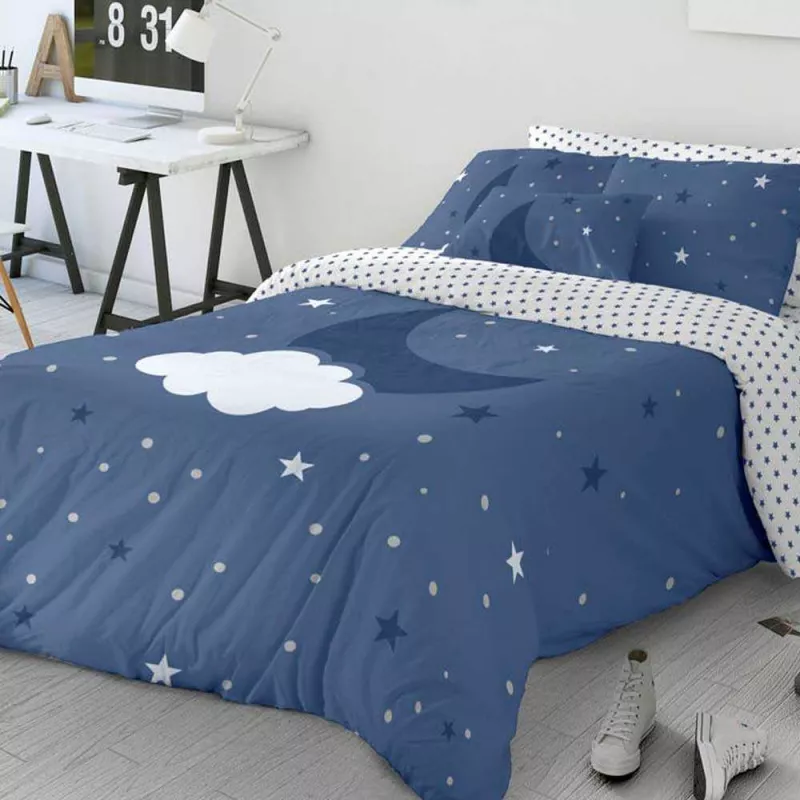 detalle funda nordica infantil azul