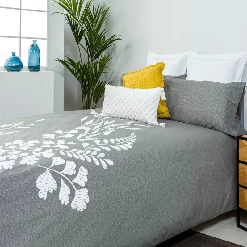 sabana con bajera ajustable gris foreta