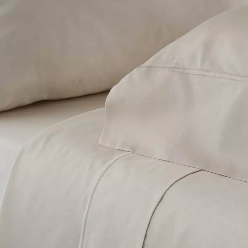 DETALLE SABANA BAMBU BEIGE