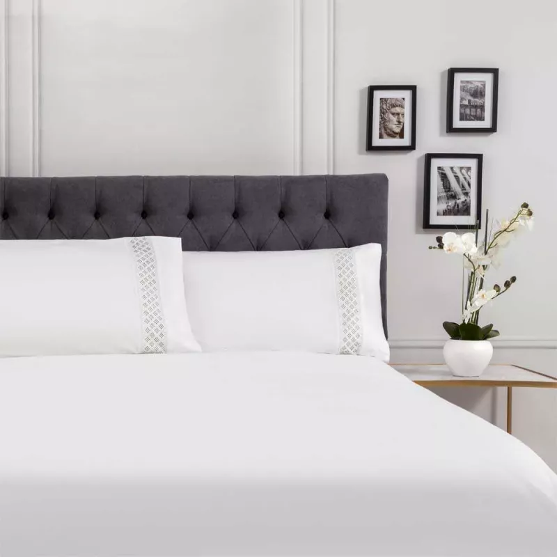 juego de cama vainica blanco