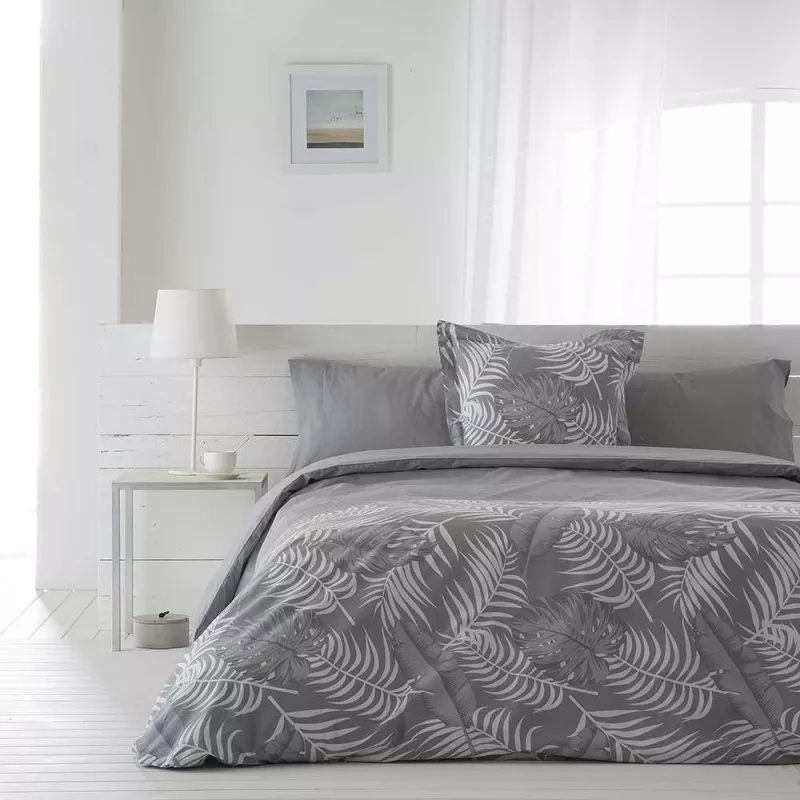 funda de edrredon algodon gris