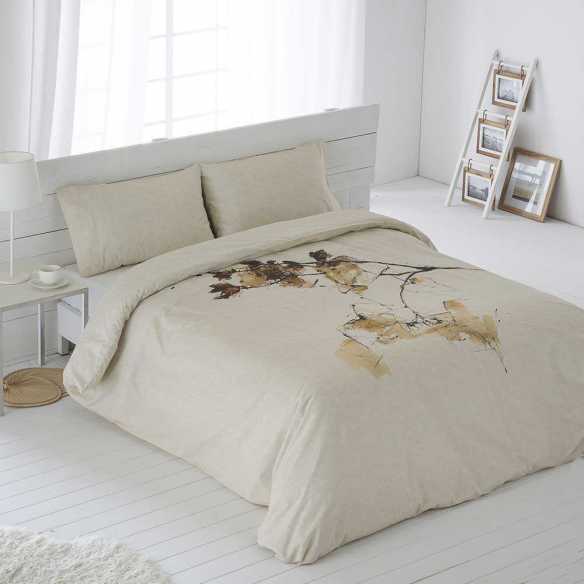funda nordica algodon 100% beige