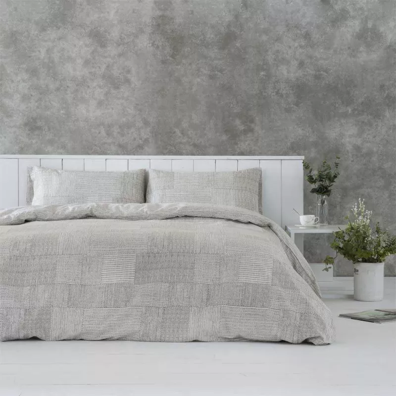 funda nordica reversible algodon organico beige