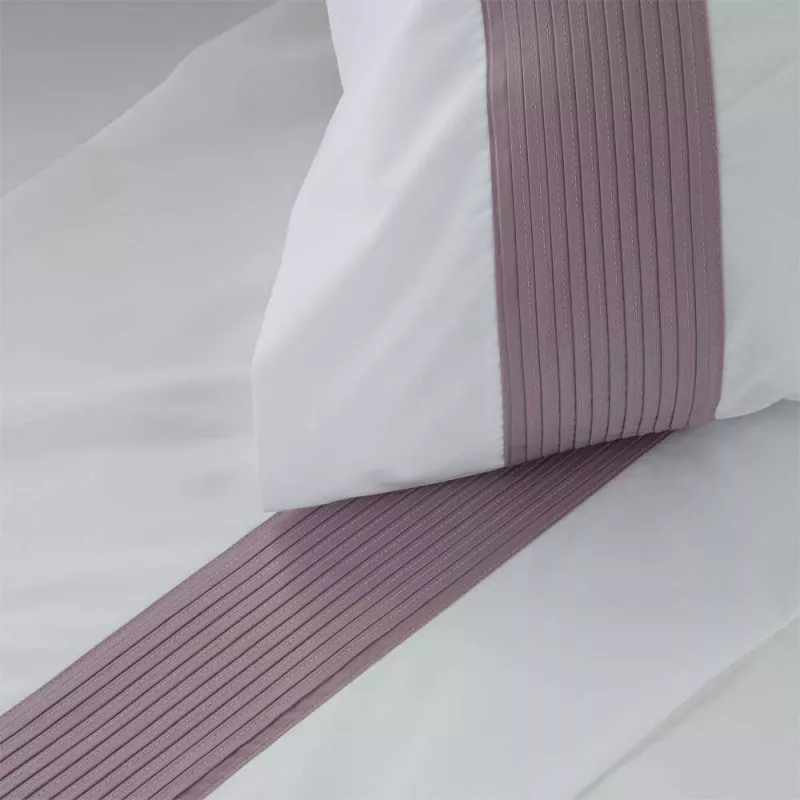 juego de sabanas percal algodón con cenefa vino