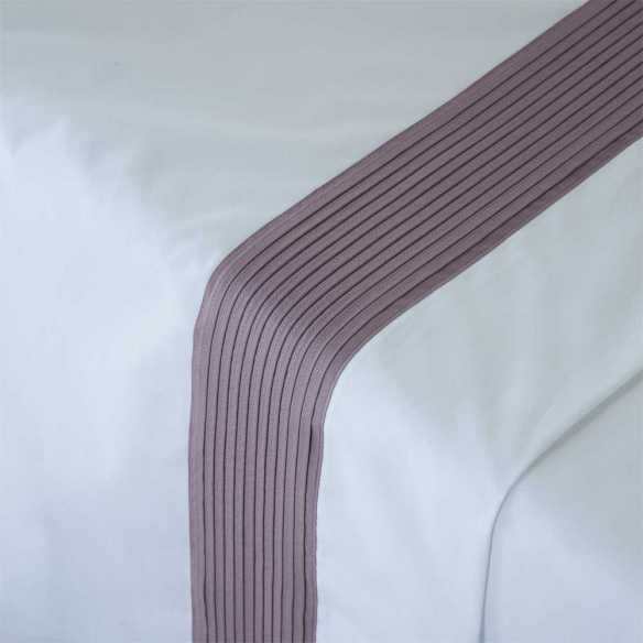 juego de cama percal algodón con cenefa vino