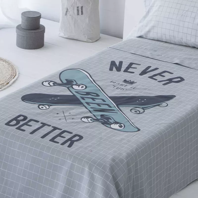 juego de cama infantil juvenil gris