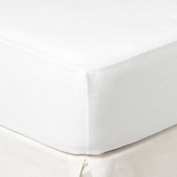 SABANA BAJERA AJUSTABLE BLANCO ALGODÓN 200 HILOS