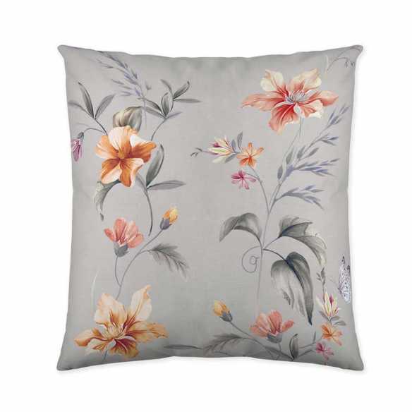 revés funda de cojín percal algodón gris 180 hilos