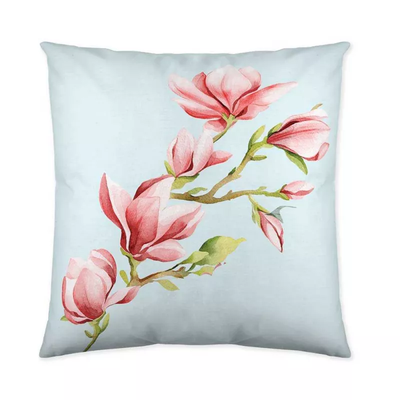 funda de cojín azul turquesa percal algodón 180 hilos