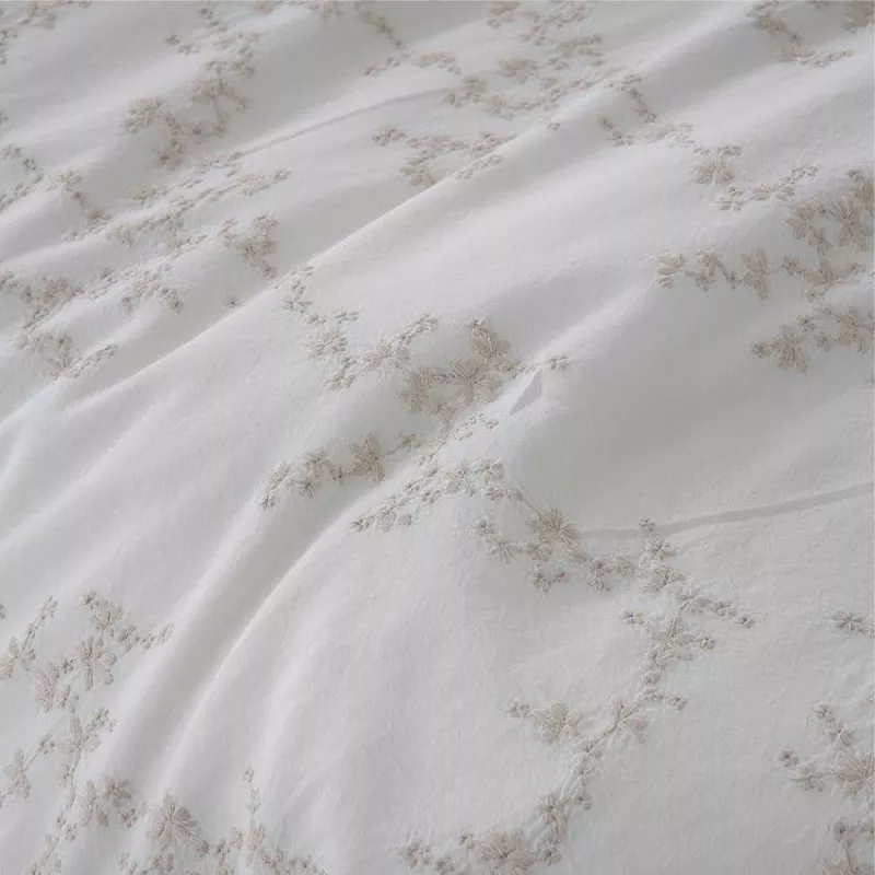 funda nórdica bordada percal algodón 200 hilos