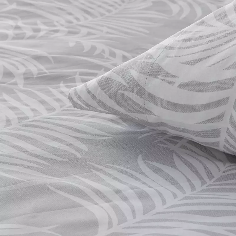 detalle funda nórdica algodón orgánico gris