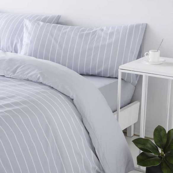 funda de edredón rayas azul