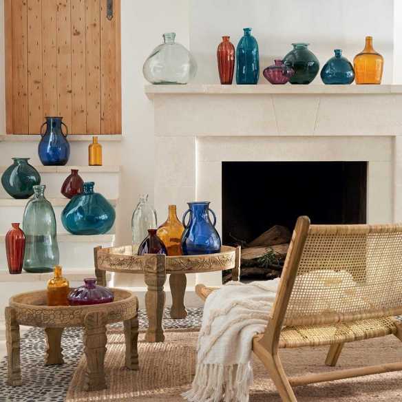 jarrón de cristal reciclado