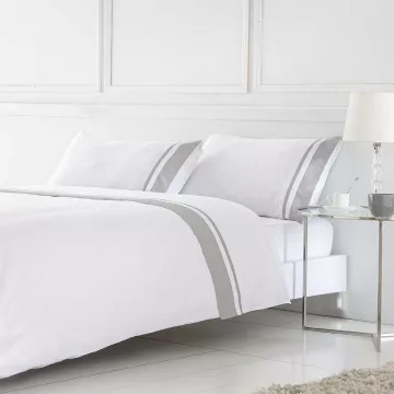 funda nórdica satén 400 hilos blanco y gris 2