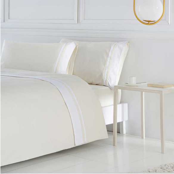 funda nórdica satén algodón 400 hilos beige