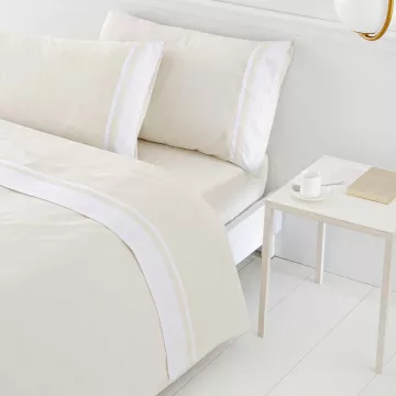 funda nórdica satén algodón 400 hilos beige 2