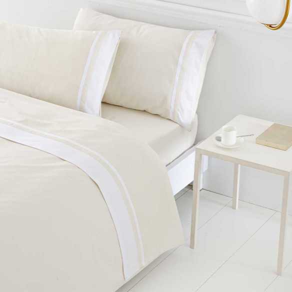 funda de edredón nórdico satén algodón 400 hilos beige