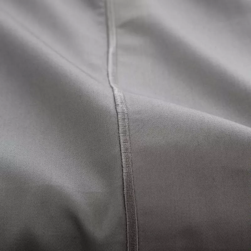 juego de camas satén algodón egipcio 300 hilos gris