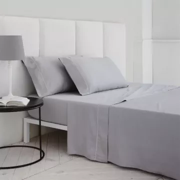 juego de sábanas satén 400 hilos gris