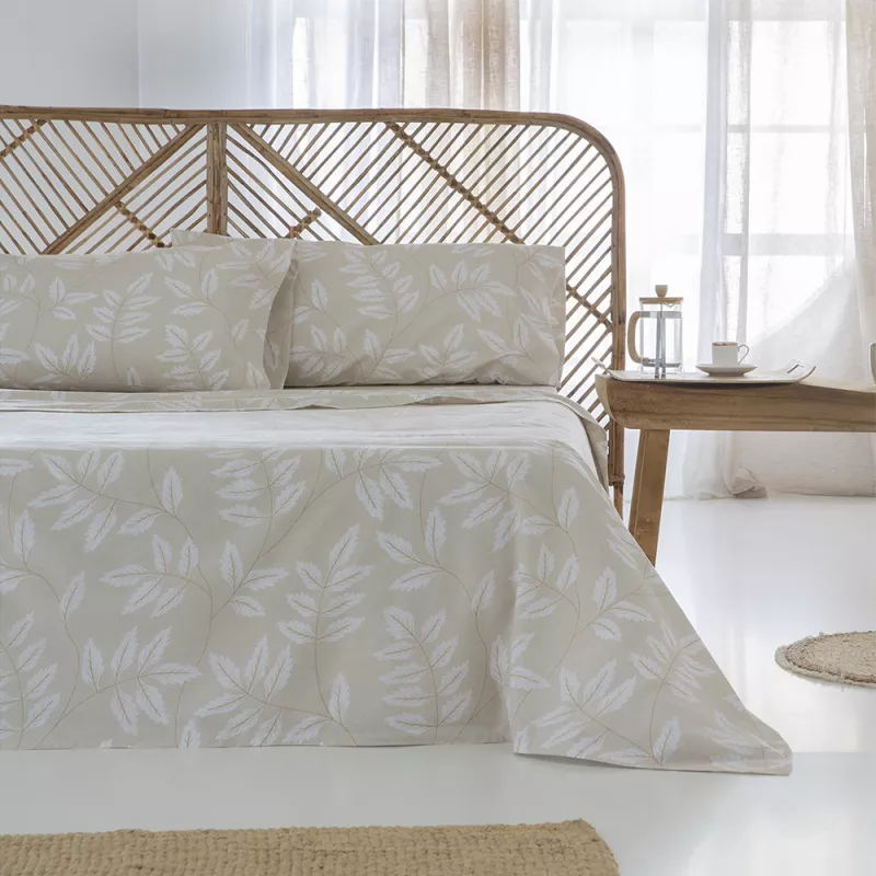juego de cama algodón orgánico beige