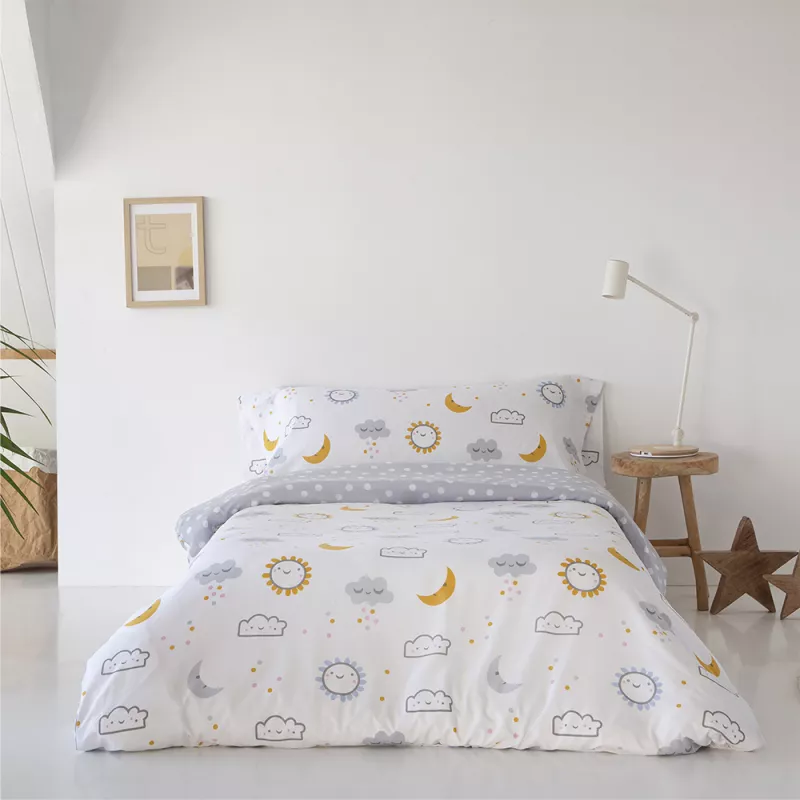 funda edredón nórdico infantil multicolor algodón poliéster