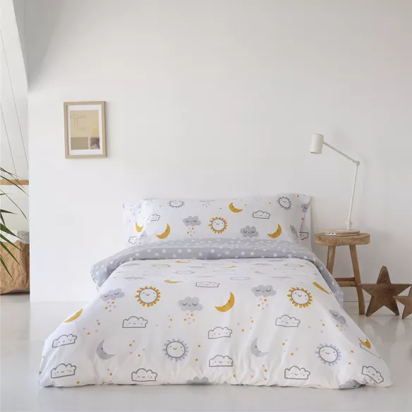 funda edredón nórdico infantil multicolor algodón poliéster