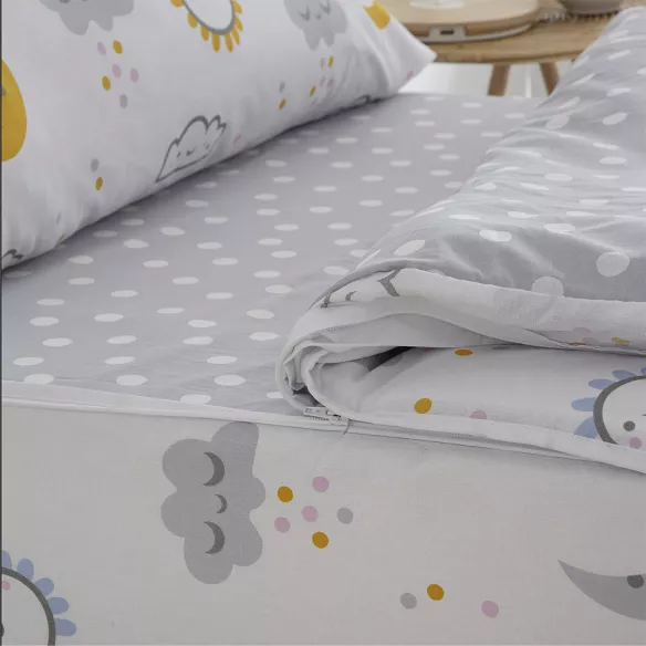 saco nórdico infantil con relleno nórdico poliéster algodón multicolor cierre con cremallera