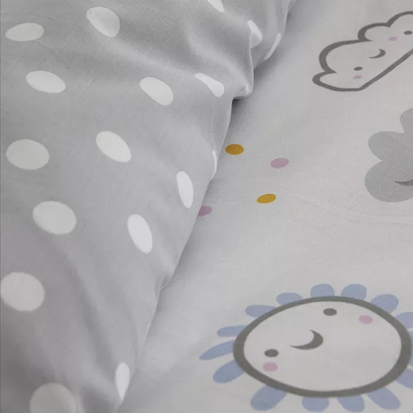 detalle saco nórdico infantil sin relleno nórdico poliéster algodón multicolor cierre con cremallera