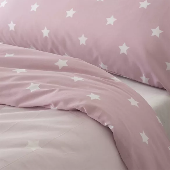 COTTON ARTEAN - Funda nórdica infantil juvenil reversible KATUA rosa cierre con botones