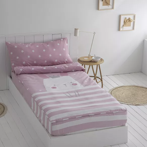 saco nórdico sin relleno nórdico infantil rosa cierre con cremallera