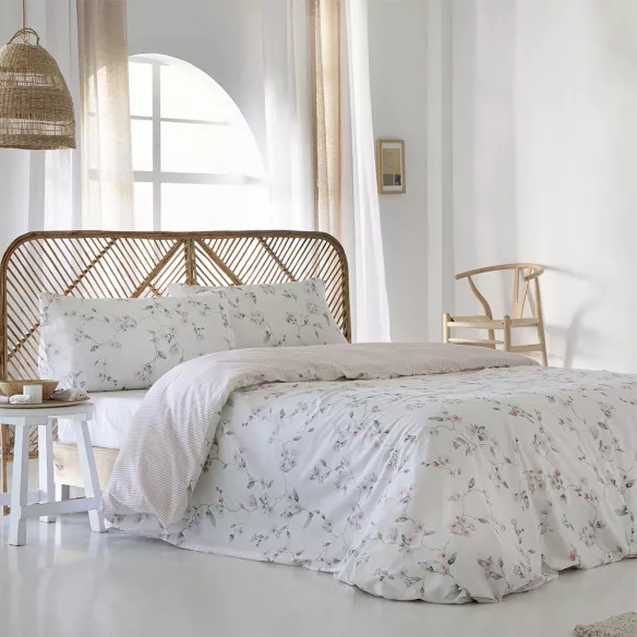 funda nórdica algodón egipcio 144 hilos multicolor cierre con botones