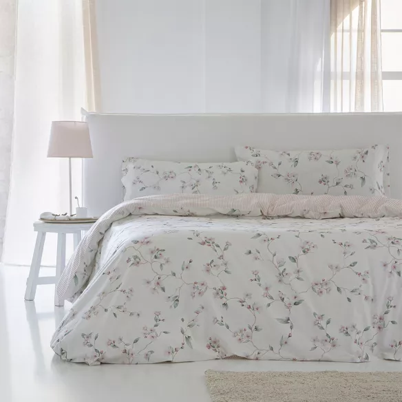 funda edredón nórdico algodón egipcio 144 hilos multicolor cierre con botones