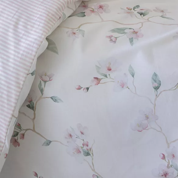 funda nórdica flores algodón egipcio 144 hilos multicolor cierre con botones