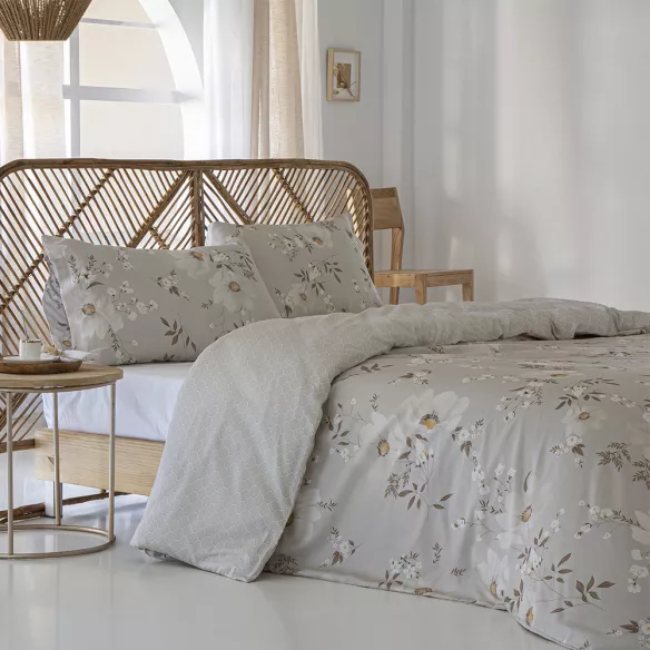 Funda nórdica algodón egipcio multicolor flores