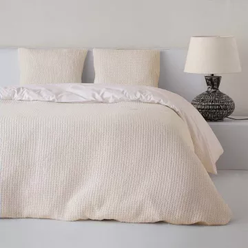 funda nórdica nido abeja waffle beige 2