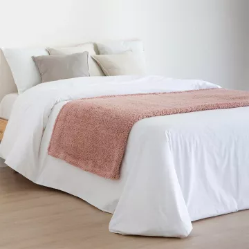 manta plaid color nude suave y agradable al tacto 2