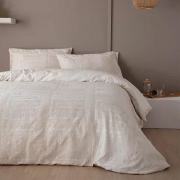 funda nórdica jacquard beige 2