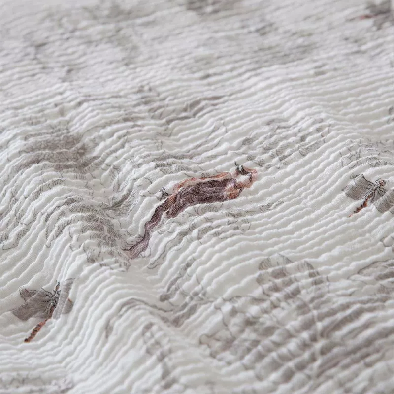 funda edredón nórdico tejido doble gasa blanco