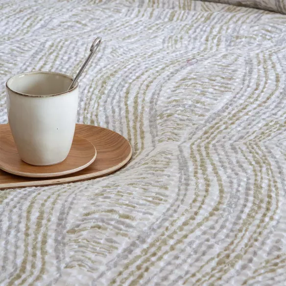 funda nórdica edredón nido de abeja verde