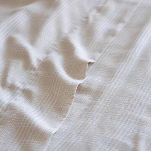 juego de sábanas cama satén algodón 200 hilos beige