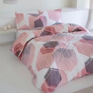 funda edredón nórdico rosa algodón poliéster tacto muy suave