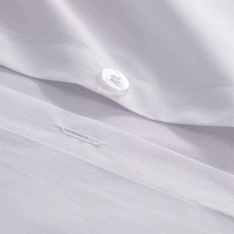 funda edredón nórdico cierre con botones liso blanca