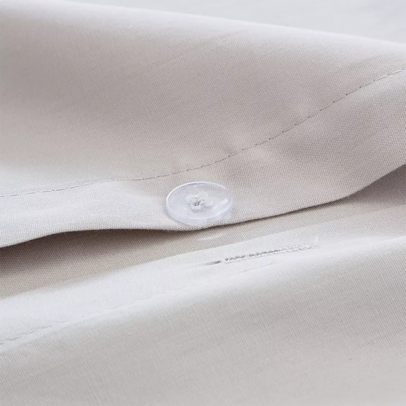 funda edredón nórdico gris liso cierre botones 200 hilos