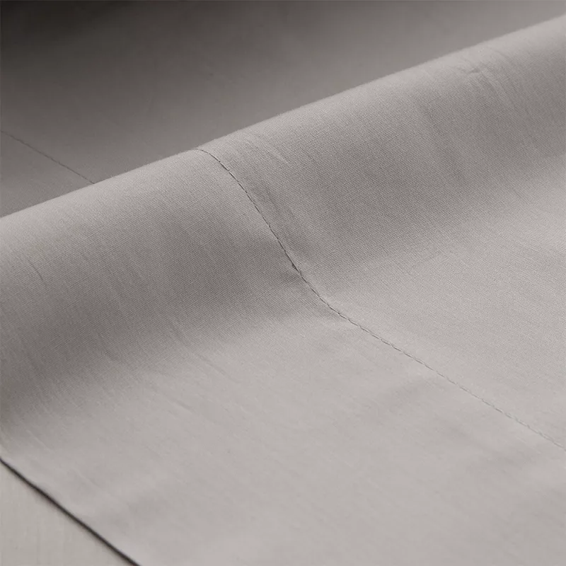 juego de sábanas liso gris percal algodón 200 hilos extra suave