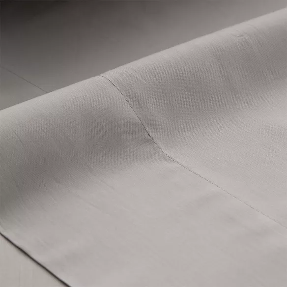 juego de sábanas liso gris percal algodón 200 hilos extra suave