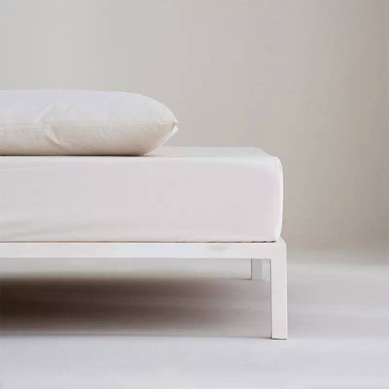 bajera con cuatro puntos de ajuste elástico beige algodón 200 hilos