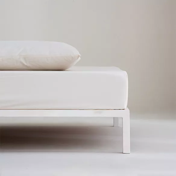 bajera con cuatro puntos de ajuste elástico beige algodón 200 hilos