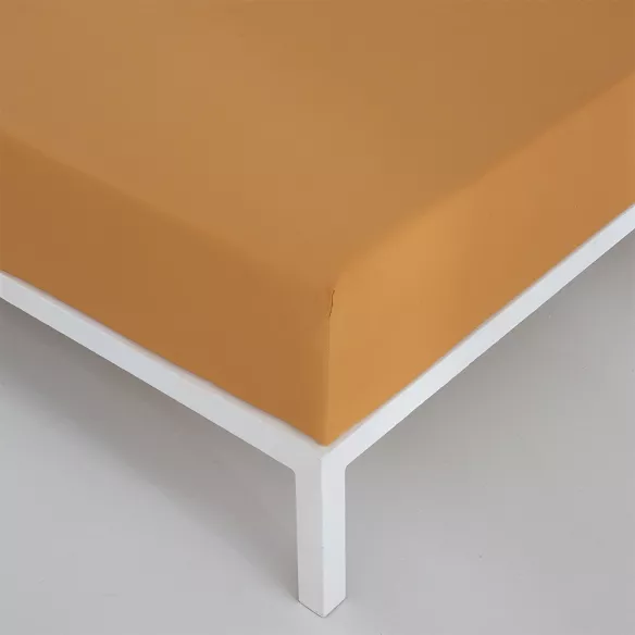 bajera ajustable ocre percal algodón 200 hilos