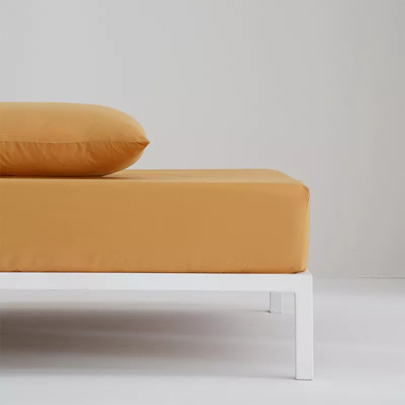 bajera ajustable cuatro puntos elástico algodón 200 hilos ocre