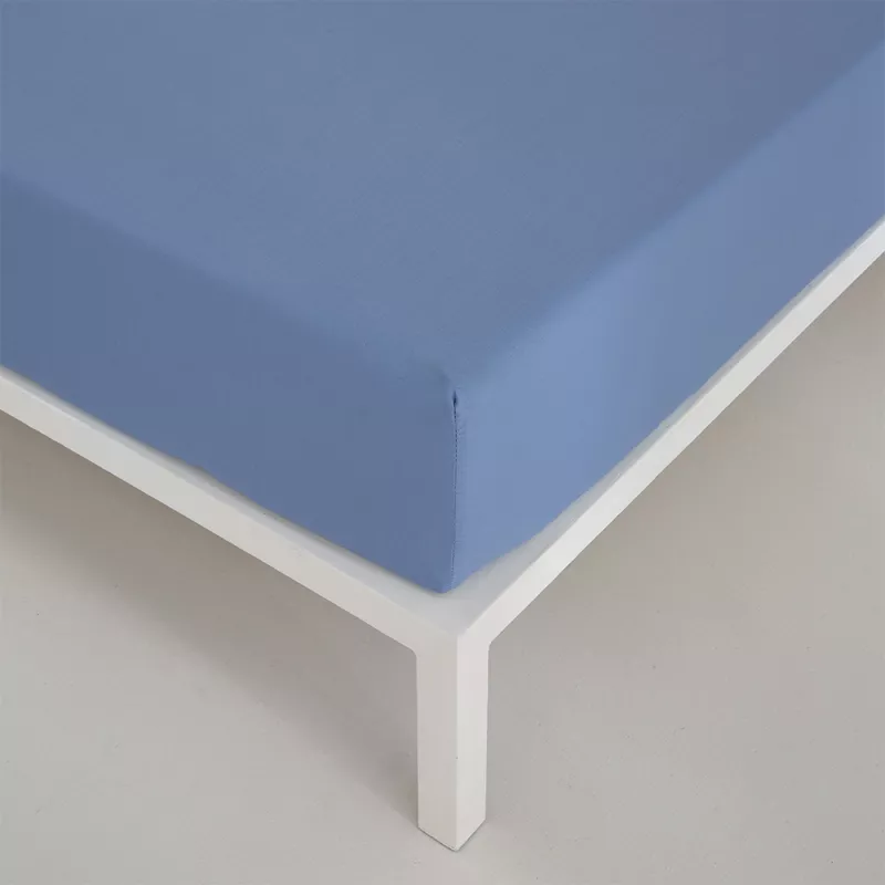 bajera ajustable azul algodón 200 hilos